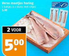  2 500 verse maatjes haring bakjes stuks uitjes gecertificeerd duurzame visserij www.msc.org nl 