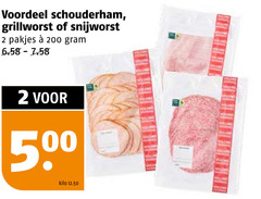  2 200 500 voordeel schouderham grillworst snijworst kilo 