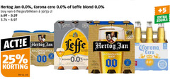  corona leffe hertog jan alcoholvrij bier 6 25 100 200 0.0 blond tray blikken 30 33 00 liter v.a. world beer award gold blonde 5 zegels 