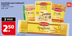  grand italia spaghetti pasta fusilli 2 11 100 250 500 tradizionale gnocchi zakken des salades tarwe m.u.v volkoren 