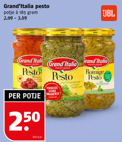  grand italia pesto 250 potje gang gracia maestro rosso kilo score smaaktest genovese romige 