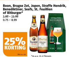  jopen seef benediktiner straffe hendrik brugse zot speciaalbieren 25 boon st. bitburger grand cru liter v.a. m.u.v flessen 