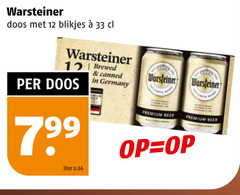  warsteiner blikjes bier 12 33 doos brewed germany liter premium beef 