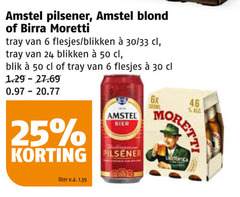  amstel blikjes bier 6 24 25 30 46 50 pilsener blond moretti tray blikken 33 blik liter v.a. boretti 