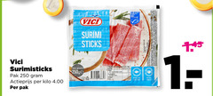  vis 4 250 eur vici surimi sticks surimisticks pak actieprijs kilo gewicht snack 
