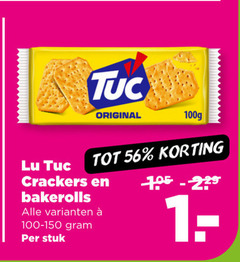  lu tuc zoutjes original 100g crackers stuk 