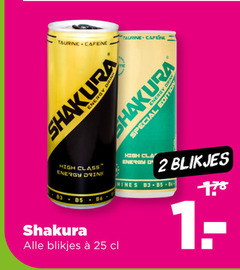  shakura energiedrank 2 25 178 taurine cafeine energy drink edition high class blikjes mines 