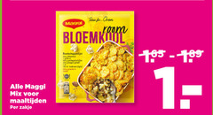  maggi maaltijdmix 1 150 300 500 600 650 mix maaltijden zakje for oven boodschappenlijst bloemkool ui aardappelschijfjes gehakt ml kookroom light groente 