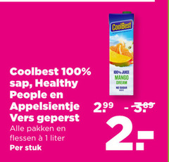  appelsientje healthy people coolbest vruchtensap 1 100 sap juice mango dream vers geperst pakken flessen liter stuk 