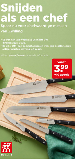  1 2 10 25 snijden chef spaar messen zwilling sparen woensdag juni actieproducten zegel plus.nl 3.99 zegels artis 