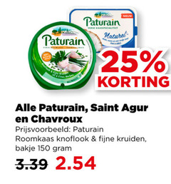  paturain geitenkaas roomkaas 25 150 knoflook finest verse kaasspecialiteit naturel saint chavroux fijne kruiden bakje 