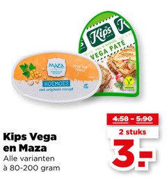  houmous vegetarisch 2 kips vega vezels hoemoes originele recept 80-200 stuks 