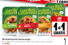  garden gourmet vegetarisch 1 2 100 180 garde gourmetschotel classic falafel balls quick pieces protein roasted high with spices source soy wheat and european b nutri crunchy bite vleesvervangers vleesvervanger spinazie kaas rondo schalen 3.99 