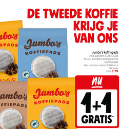  jumbo huismerk koffiepads 1 2 36 jum classic rain nature tweede koffie sa jam zakken stuks biologische 
