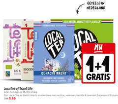  tea of life localtea thee 1 2 18 19 geteeld nederland verhaal fairtrade kruiden nederlandse bio calming rooibos royal nacht wacht kruidenthee valeriaan kamille lavendel doosjes stuks 3.99 