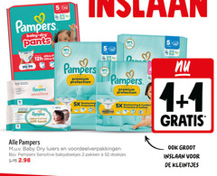  pampers luierbroekjes billendoekjes luiers 1 2 5 23 99 360 inslaan baby dry pants free stop fit bis ultra gently cleanse protects skin sensitive soft texture water aqua touch wipes premium protection flex 5x bescherming protect comfort babydoekjes pakken doekjes kleintjes 