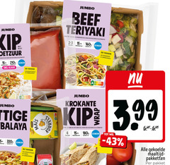  groentenpakket 2 3 4 15 55 160 300 2006 jumbo kip rijst zoetzuur vegetarisch alternatief gesneden groente klaar dij zonnebloem olie nutri score chorizo basis beef teriyaki vega tip runderreepjes personen min krokante 3.99 kipschnitzels maaltijd pakket 