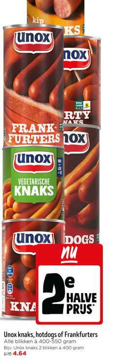  unox knakworsten 2 100 400 kip ses worstje beter leven frank frankfurters vegetarische knaks dogs halve hotdogs blikken bel lever 