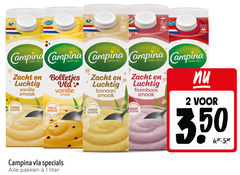  campina vla 1 2 5 7 150 energie 100ml r zacht luchtig vanille bolletjes volle banaan framboos 3 50 pakken liter 