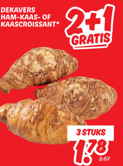  kaasbroodjes 1 2 3 dekavers ham kaas kaascroissant stuks 