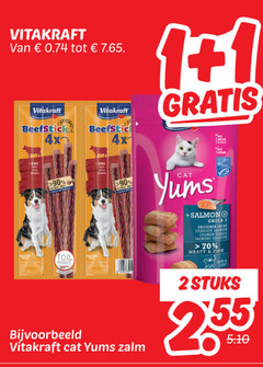  vitakraft kattensnacks 1 2 3 90 beefstick 4x sugar yo grain salmon omega lachs exquisite saumon salmone meaty fish skin top zalm stuks 55 