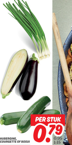  courgette bosui aubergine stuk 