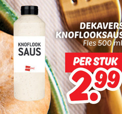  snacksaus 500 knoflook saus dekavers knoflooksaus fles ml stuk 2 99 