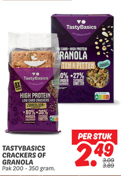  muesli crackers 27 voedzame voeding 8x high protein carb zonnebloemolie plantaardige minder koolhydraten eiwitten granola pak pitten nutri score stuk 