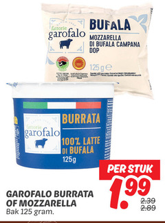  mozzarella 100 garofalo bufala campana dop ge weight latte bak stuk 