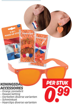  1 3 make up stick haarclips accessoires oranje zonnebril hawaii ketting oorbellen schminkset stuk 