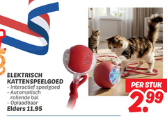  elektrisch kattenspeelgoed interactief speelgoed automatisch bal oplaadbaar elders stuk 
