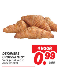  4 dekavers croissants vers gebakken 