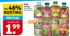  raak limonadesiroop 46 fles siroop flessen liter vruchtensiroop fruits reine claude saveur claudia zero sugar sirop frambozen framboise eur multifruits minder suiker moins grenadine 