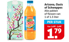  arizona schweppes ice tea fruitdrank frisdrank 1 green honey tropical oasis pakken flessen liter stuk 