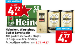  bavaria heineken bud warsteiner blikjes bier 4 6 25 pils imported premium beer brewed pack germany pakken liter varieeren 