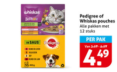  whiskas pedigree hondenvoer kattenvoer 3 12 tasty mix du chef saus rund lever kalkoen kip lam 100g pouches pakken stuks pak 