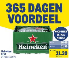  heineken krat bier 1 2 6 24 300 dagen voordeel stuks minder stuk ml 