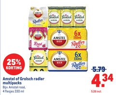  grolsch amstel radler bier 4 20 25 330 1870 ml favoriete vruchtensap fris citroen dubbel verfrissend mix 2.0 frisse wet bieren rosee rood fruit 6x multipacks 330ml 0.0 