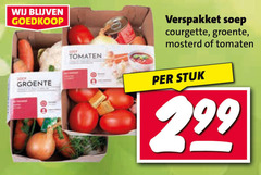  soepgroenten groente tomaten verspakket soep courgette mosterd stuk 