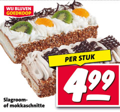  mokkaschnitt slagroomschnitte slagroom mokkaschnitte stuk 