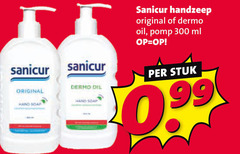  sanicur handzeep 300 original dermo oil pomp ml stuk hand soap 