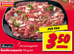  carpaccio bijzonder serveer serveersuggestie rundercarpaccio pak 