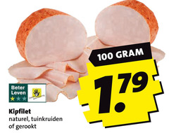  100 beter leven kipfilet naturel tuinkruiden gerookt 