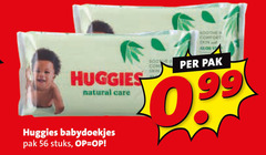  huggies natural care babydoekjes pak stuks skin comfort aloe 