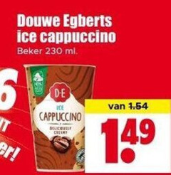  douwe egberts ijskoffie ice cappuccino beker ml 