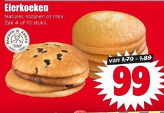 eierkoeken 4 10 99 naturel rozijnen mini zak stuks r 