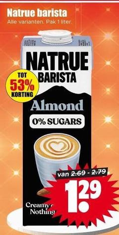  soja melk 1 barista pak liter almond sugars creamy 