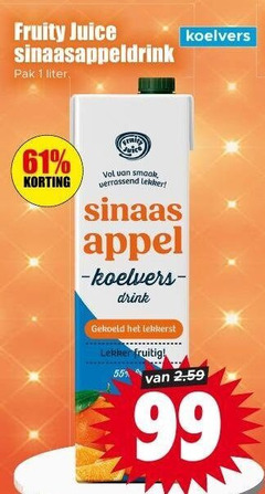  fruitdrank 1 55 99 fruity juice sinaasappeldrink pak liter verrassend sinaas appel drink gekoeld fruitig 