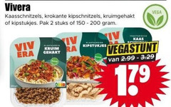  vivera vegetarisch 2 kaasschnitzels krokante kipschnitzels kruimgehakt kipstukjes pak stuks kruim gehakt vega vegetarische kaas 17 