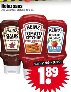 heinz tomatenketchup 400 saus statube ml classic barbecue smokey tomato ketchup sweet zero added 